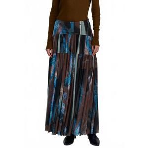 NEW RACHEL COMEY flock maxi skirt in brown
